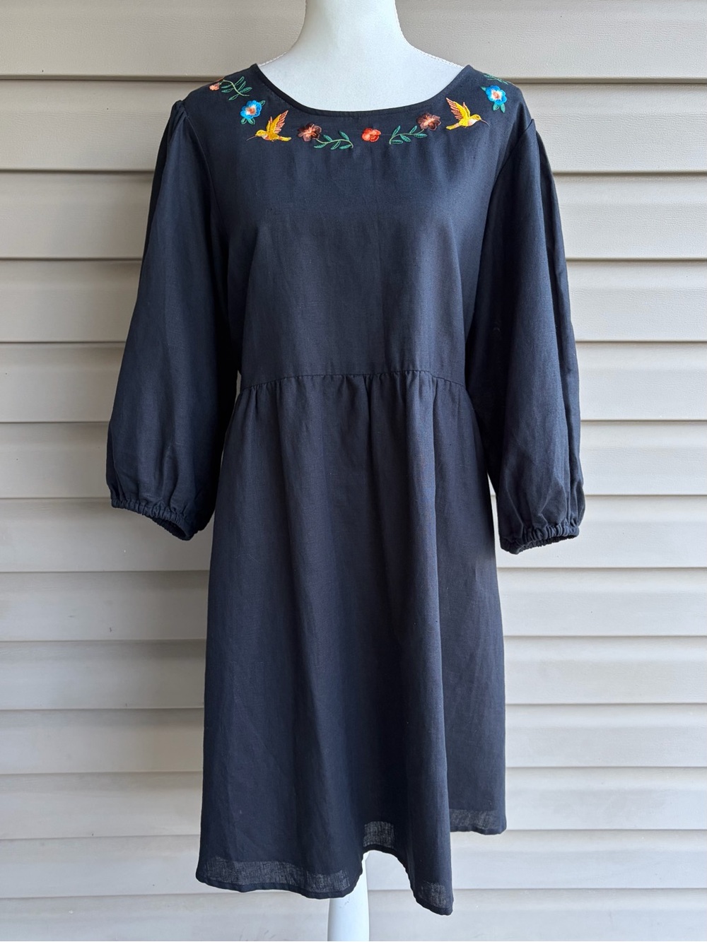•Princess Highway• Sweet Nectar Embroidered Linen Blend Dress - Size US 14